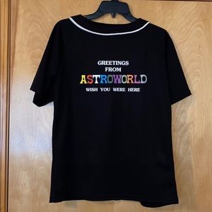 Custom made Travis Scott baseball tee